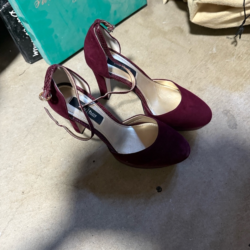 White House Black Market Burgundy Heels